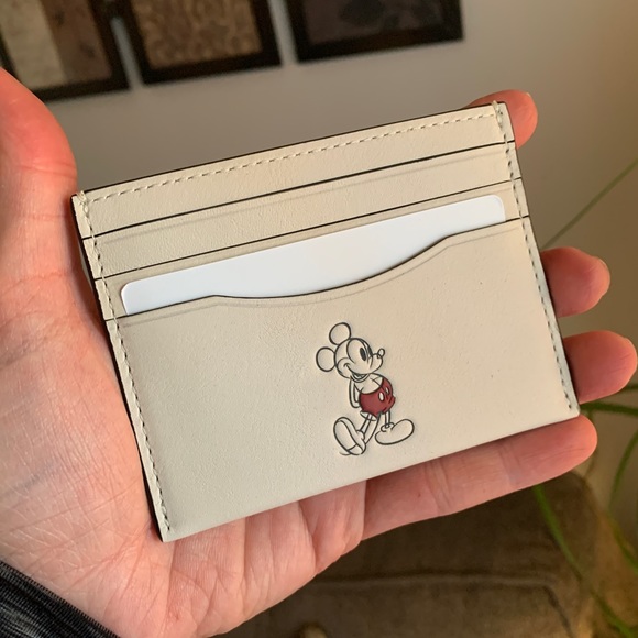 Authentic COACH Genuine Calf leather MICKEY card case - Picture 2 of 10
